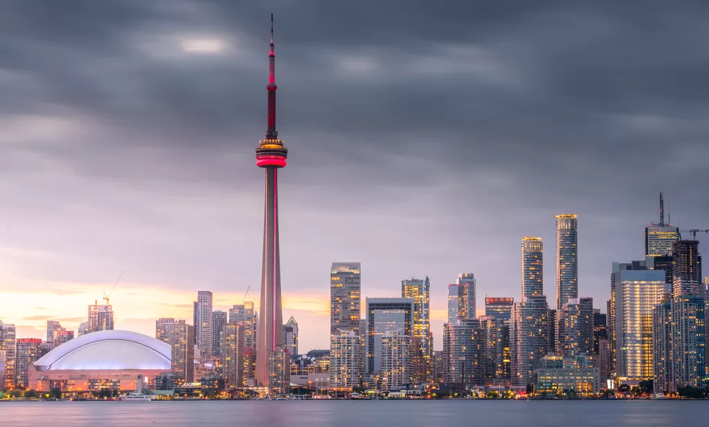 toronto city skyline at night ontario canada 2024 10 14 15 02 41 utc