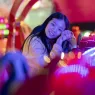 young woman at arcade